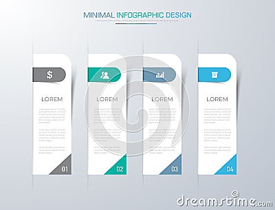 Business infographic template the concept is circle option step with full color icon can be used for diagram infograph chart Vector Illustration