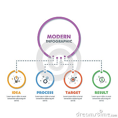Business Infographic Template. Modern Infographics Timeline Design. Colorful Vector Illustration Vector Illustration