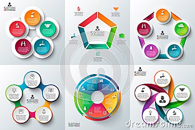 Business infographic template set. Vector Illustration