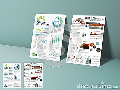 Business infographic templates layout. Stock Photo