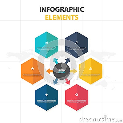 Business Infographic timeline process template, Colorful Banner text box desgin for presentation, presentation for workflow Vector Illustration