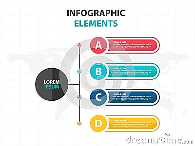 Business Infographic timeline process template, Colorful Banner text box desgin for presentation, presentation for workflow Vector Illustration