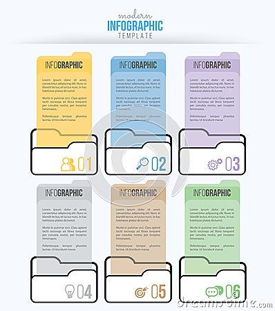 Business infographics design vector and marketing icon, workflow layout, diagram Vector Illustration