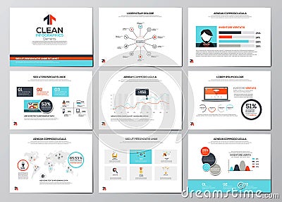 Business infographics elements for corporate brochures Vector Illustration