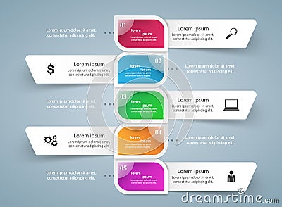 Business Infographics origami style Vector illustration. Vector Illustration