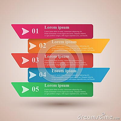 Business Infographics origami style Vector illustration. Vector Illustration