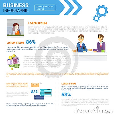 Business Infographics Set With Copy Space For Presentation Vector Illustration