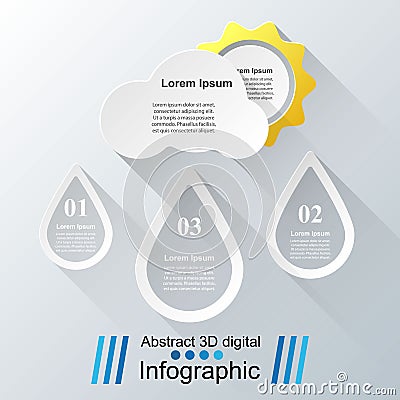 Business Infographics. Sun, Weather, Cloud icon. Vector Illustration