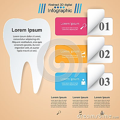 Business Infographics. Tooth icon. Vector Illustration
