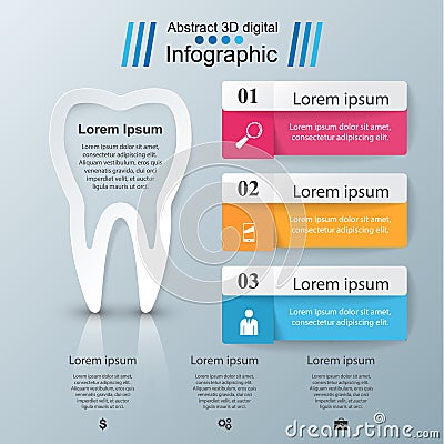 Business Infographics. Tooth icon. Vector Illustration