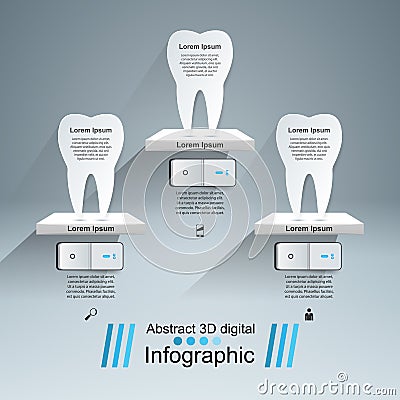 Business Infographics. Tooth icon. Vector Illustration