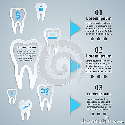 Business Infographics. Tooth icon. Vector Illustration