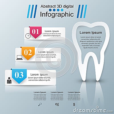 Business Infographics. Tooth icon. Vector Illustration