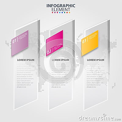 Business Infographics transparency design elements illustration Vector Illustration