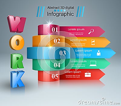 Business Infographics. Work icon. Vector Illustration