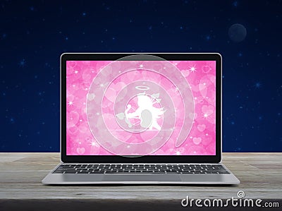 Business internet dating online, Valentines day concept Stock Photo