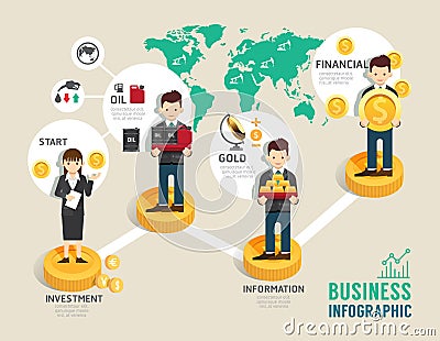 Business investment funds board game flat Vector Illustration