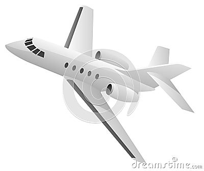 Business Jet Airplane Illustration Vector Illustration