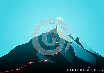 Business journey and planning concept Vector Illustration