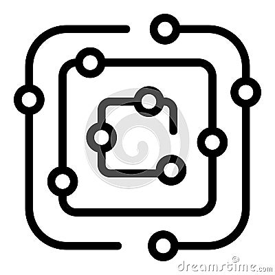 Business labyrint icon outline vector. Labyrinth maze Stock Photo