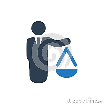 Business Law Icon Vector Illustration