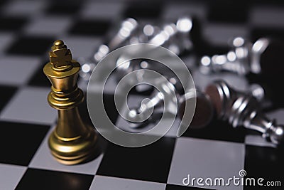Business leader concept. Chess board game. Stock Photo