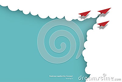 Business leadership concept and paper airplane Vector Illustration