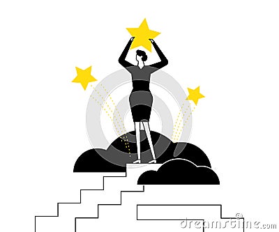 Business leadership - flat design style vector illustration Vector Illustration