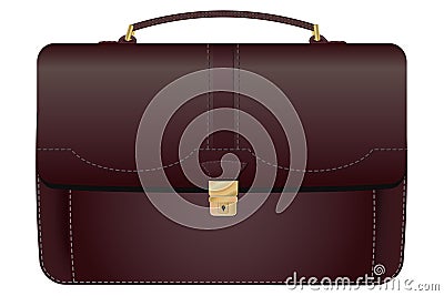 Business leather briefcase Stock Photo