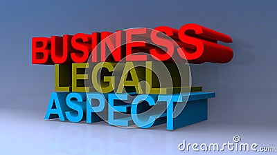 Business legal aspect on blue Stock Photo