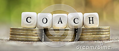 Business life coaching concept banner Stock Photo