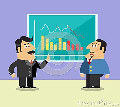 Business life shareholder scene Vector Illustration