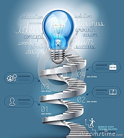 Business lightbulb conceptual. Vector Illustration