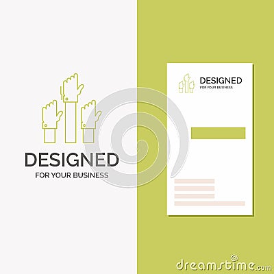 Business Logo for Aspiration, business, desire, employee, intent. Vertical Green Business / Visiting Card template. Creative Vector Illustration