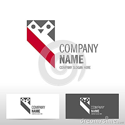 Business logo design with owl Vector Illustration