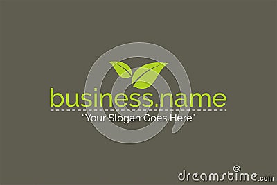 Business Logo Nature Green Color Template Vector Vector Illustration