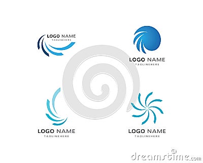 Business logo, vortex, wave and spiral icon Vector Illustration