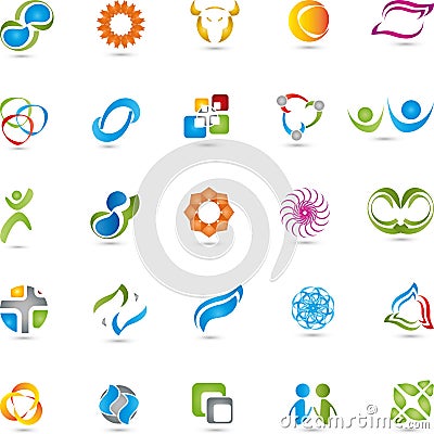 Business, logos, collection, services Stock Photo