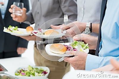 Business Lunch Detail Stock Photo