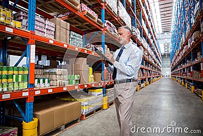 Business man is concentrating during his work Stock Photo