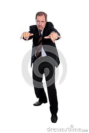 Business man gesturing Stock Photo