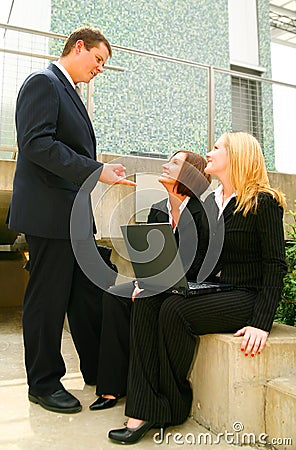 Business Man Giving Instruction Stock Photo