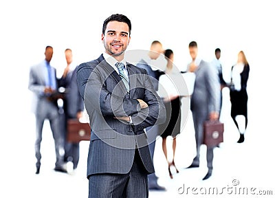 Business man and his team Stock Photo