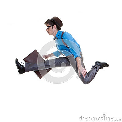 Business man in hurry , rush speed Stock Photo