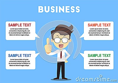 Business man infographic Stock Photo