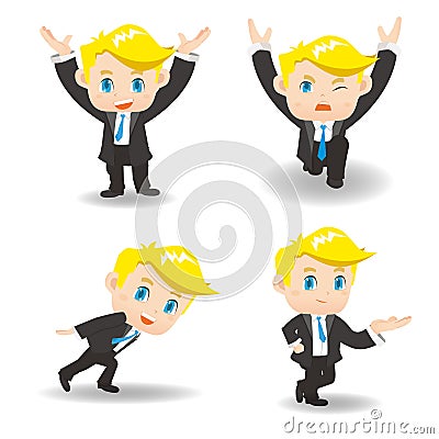 Business man lift something Vector Illustration