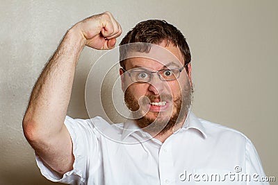 man who is very angry Stock Photo