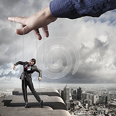 Business man marionette Stock Photo