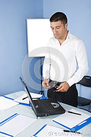 Business man in office Stock Photo