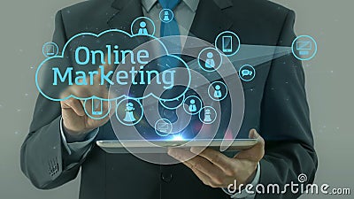 Business man pointing on start up concept tablet pad stock video footage Business man pointing on start up concept tablet pad stock video footage